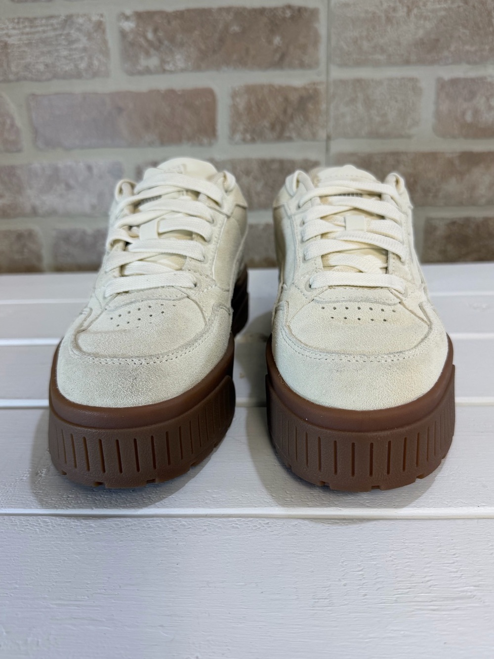 PUMA Karmen II Idol Suede Platform Sneakers Frosted Ivory Women’s 6 - Picture 3 of 10